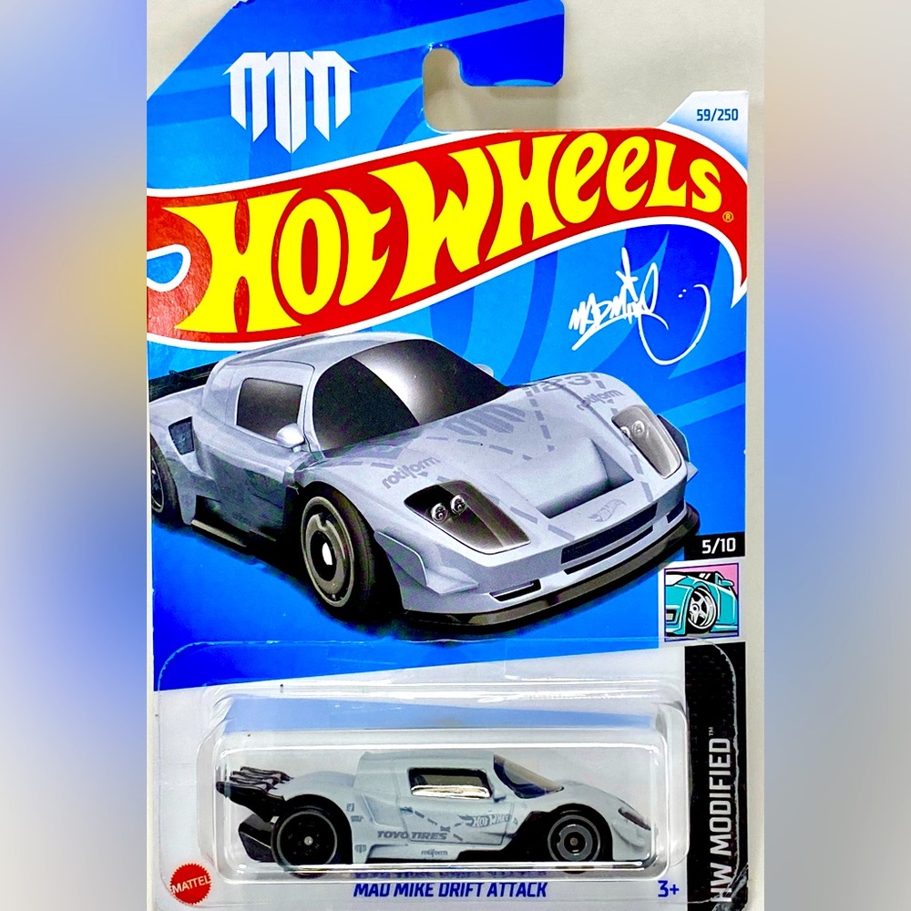 ✅🚗4/$20🚗 2024 MATTEL HOT WHEELS 5/10 HW MODIFIED MAD MIKE DRIFT ATTACK #59/250